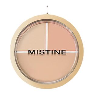 Mistine蜜丝婷三色遮瑕膏状三文鱼色高光修容一体盘提亮液黑眼圈