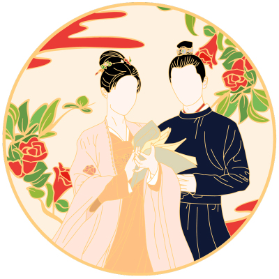 刘亦菲陈晓梦华录金属徽章饰品