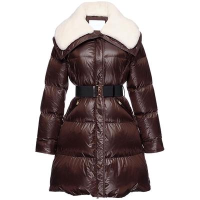 OBEG欧碧倩大毛领收腰羽绒服中长款冬装质感外套10444159