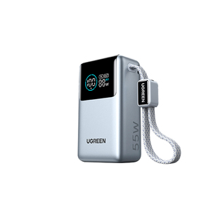 【3C认证】绿联55W充电宝能量湃Pro2025新款小巧便携10000毫安快充适用苹果iPhone17/16小米迷你移动电源官方