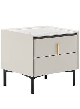 小型床头柜芝华仕岩板轻奢