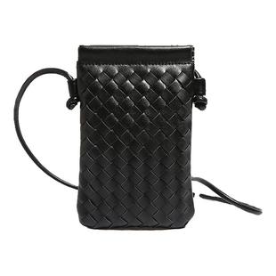 手机包女2025新款韩版简约百搭迷你小包包时尚质感编织单肩斜挎包