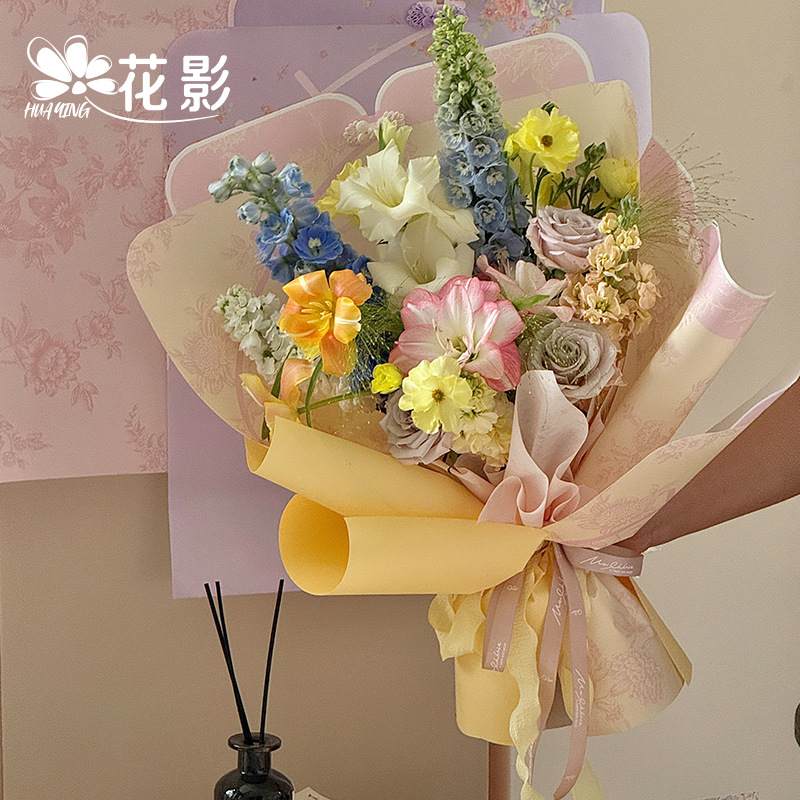 花影东方霓裳包装纸母亲节中式扣鲜花包装纸风包盘旗袍国风花纸