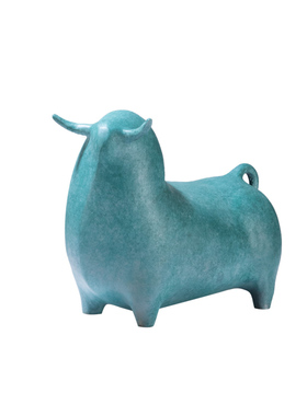 吉祥物卡通牛家用室内桌面铜摆件