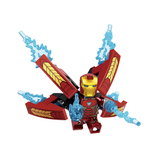 漫威复仇者联盟拼装儿童人仔积木钢铁侠蜘蛛玩具小颗粒8-12岁男孩