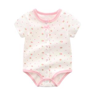 新生婴儿连体衣夏季包屁衣服薄款三角哈衣宝宝夏天可爱公主夏装女