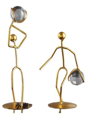 小鹿24k工艺品铁质装饰北欧玄关