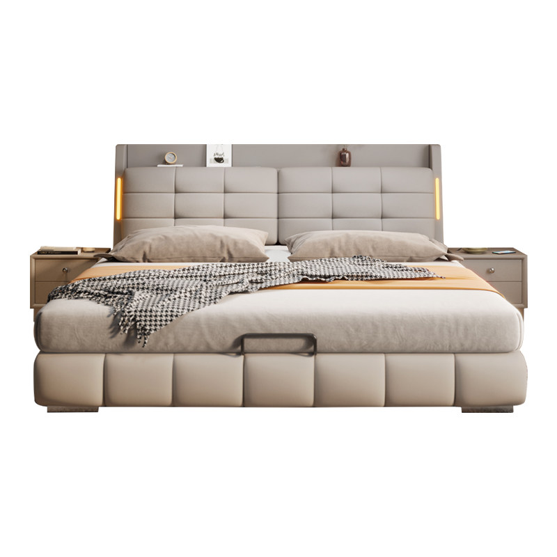 意式真皮床1.8米双人床2米主卧床