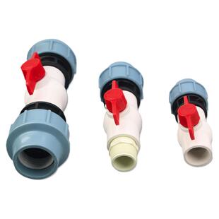 不脱落pe管开关双锁扣球阀快接PE带牙外牙接头快拧快锁简易接头