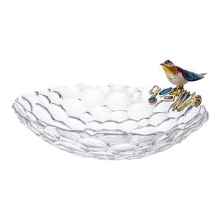 罗比罗丹珐琅彩果盘创意果盘家用客厅茶几家居小鸟干果碟