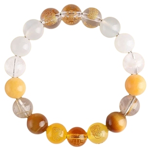 五行手链喜用神金水金土水木火土火木手串男女款多宝水晶补缺手链