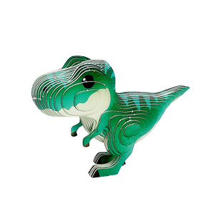 恐龙拼插模型3到6岁纸质儿童玩具动物3d立体益智手工DIY拼装国货