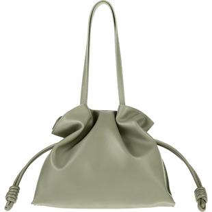 蠢小鱼抽绳水桶包真皮福袋褶皱包手提单肩包diy手工材料包云朵包