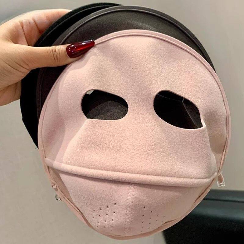 保暖口罩冬天防风防寒女高颜值秋冬季脸基尼防紫外线全脸防晒面罩