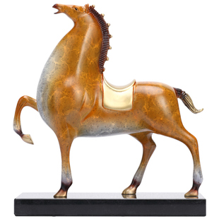 礼师傅将军马摆件全铜马到成功唐马办公室桌面酒柜装饰品商务礼品