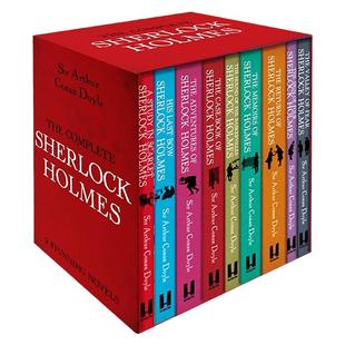 福尔摩斯探案全集9册套装 青少版 英文原版 Sherlock Holmes 柯南道尔 经典侦探悬疑推理小说 神探夏洛克 平装礼盒 搭遗产游戏