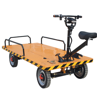 电动四轮平板车搬运车手推车倒骑驴正反骑载重拉货仓库工地运输车
