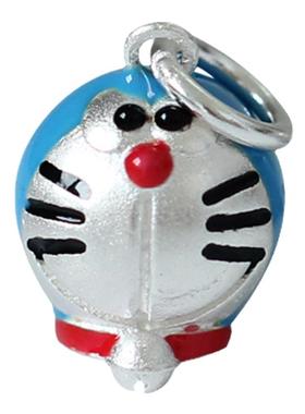 s925滴釉哆啦A梦叮当猫铃铛吊坠