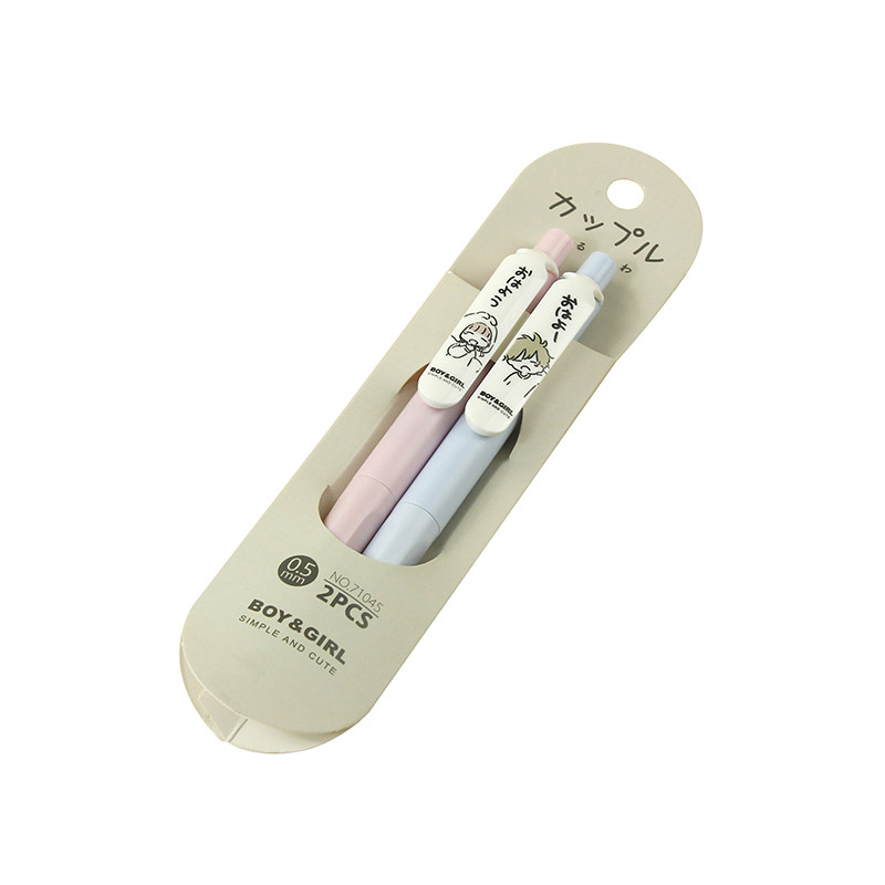 besgu情侣对笔二人纪念品正姿子弹头大容量K35通用芯71045