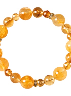 黄水晶天然水晶财势如虹转运珠