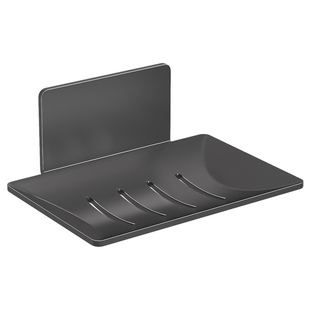 免打孔浴室肥皂盒创意沥水太空铝枪灰色香皂碟卫生间置物架壁挂式