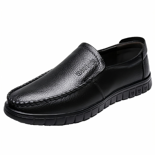 回力皮鞋男真皮夏季透气防滑男鞋男士软面休闲中老年人软底爸爸鞋