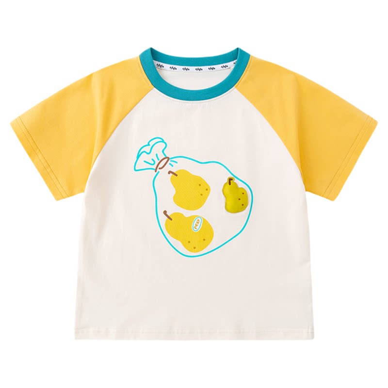 【7A抑菌】嘟嘟家儿童T恤夏新款男童短袖女童插肩袖上衣宝宝衣服