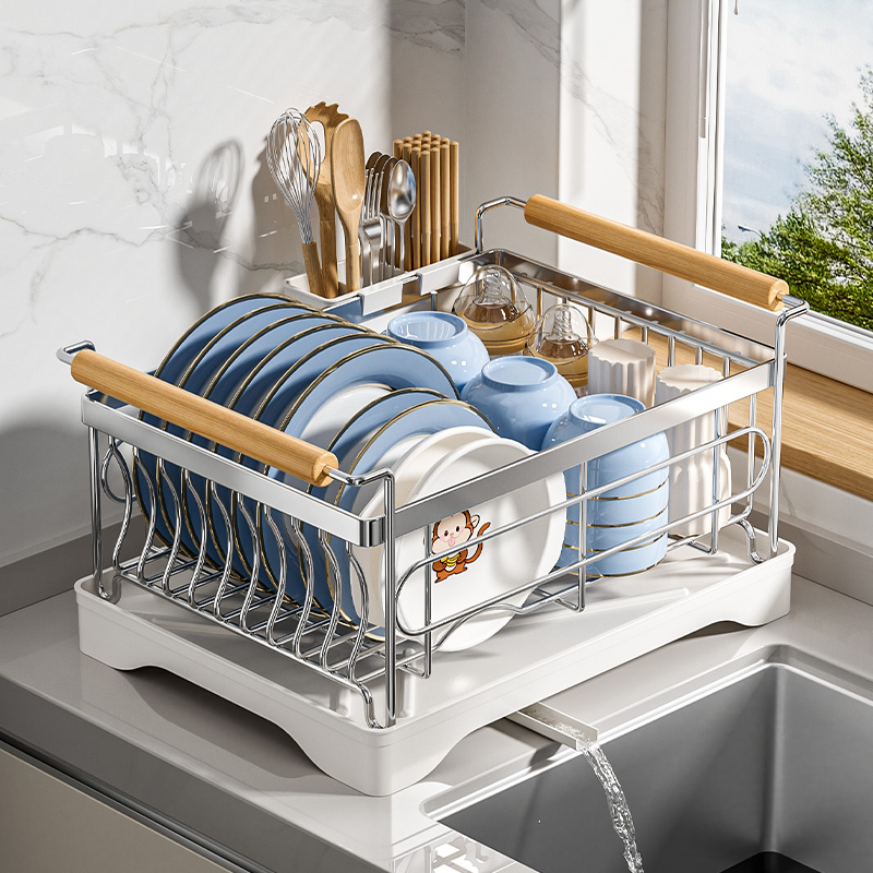 不锈钢碗篮碗架厨房置物架架家用台面碗筷碗碟单层碗盘架收纳沥水