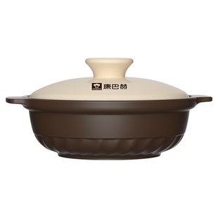 康巴赫炒菜砂锅煲家用燃气专用煲仔饭耐高温干烧不裂浅口陶瓷锅