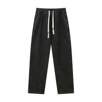 190高个子秋冬加绒加厚加长版男裤美式拖地牛仔裤115cm直筒宽松潮