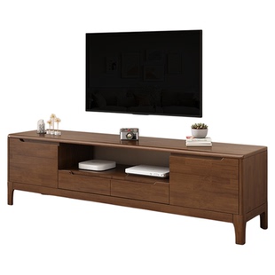 全实木电视柜1.5/1.8米小户型2024新款客厅家用储物电视机柜组合