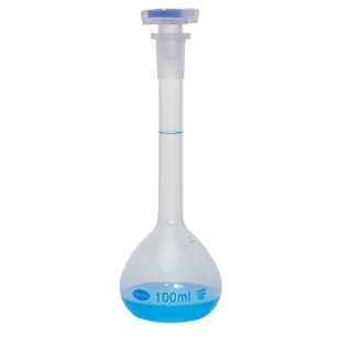 塑料容量瓶耐酸碱加厚PP聚丙烯容量瓶100/250/500/2000ml插口带盖