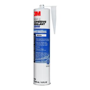 3M 5200聚氨酯船舶密封胶快干型耐海水耐盐水性防水4000UV海洋游艇粘结胶玻璃钢甲板船体接缝玻璃胶白色295ML