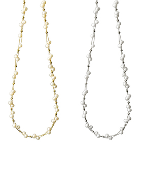 淡水珍珠编织毛衣链高级感项链女