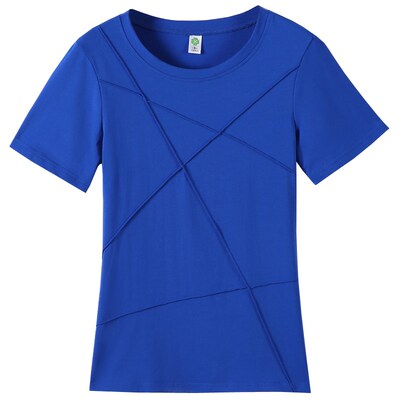 2026年夏装新款韩版纯色半袖汗衫纯棉体恤修身百搭短袖t恤女上衣