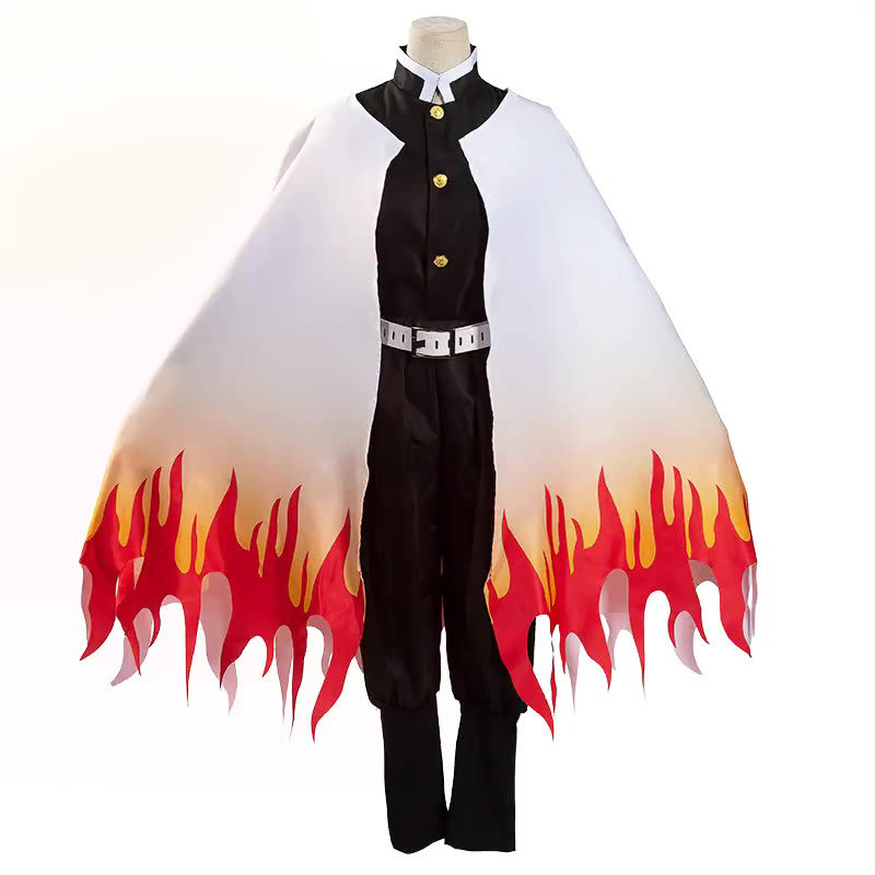 炎柱炼狱杏寿郎cosplay服装男儿童套装鬼灭之刃同款古装衣服现货