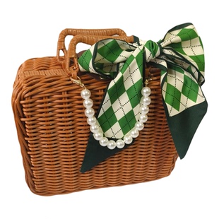 端午藤编礼盒手提箱结婚伴手礼藤编箱手工编织箱带丝带装饰礼品盒