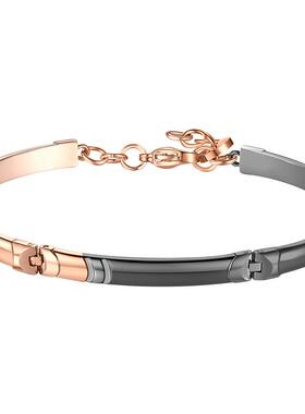 brosway简约风之魂钛钢男生手链