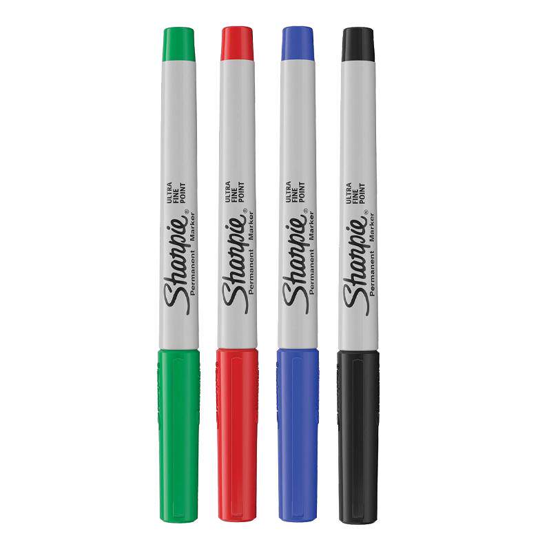 锐意shanpie记号笔美国三福无尘笔油性防水不褪色0.5MM工业极细针头sharpie37001实验室用马克笔