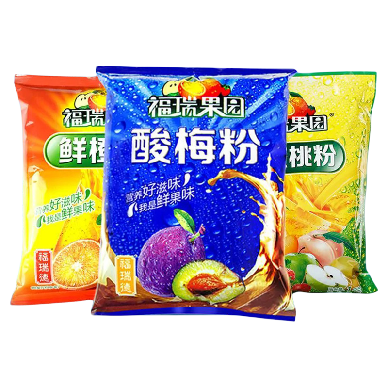 福瑞果园酸梅粉鲜橙粉1000g固体饮料浓缩速溶果汁粉冲调饮品批发