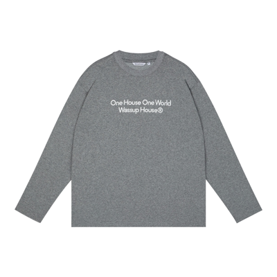 WassupHouse做旧斑驳长袖T恤