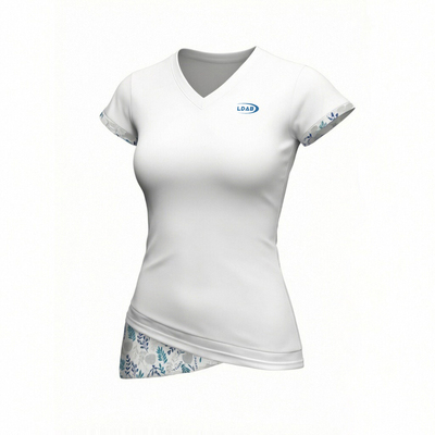 LDAB绝美白色羽毛球服速干套装女