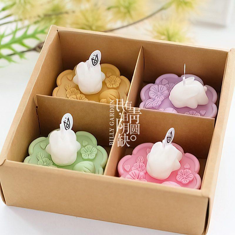 兔子月饼花好月圆月兔香薰伴蜡烛礼中秋物商务礼盒创意送礼手