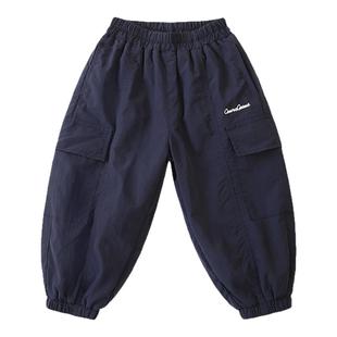 男童加绒加厚工装运动长裤秋冬新款童装儿童宝宝棉裤男孩冬季保暖