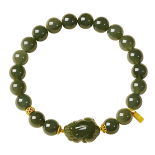 宫里上新和田玉手串女款天然玉石貔貅手链串珠手饰送妈妈生日礼物