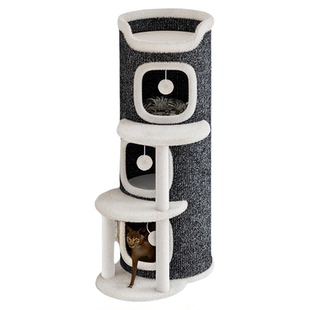猫爬架猫窝猫树一体多层半封闭四季通用冬季树洞双层猫咪躲避屋窝