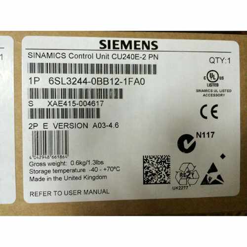 议价SINAMICS西门子G120控制单元CU240E-2 PN-F 6SL3244-0BB13-1F
