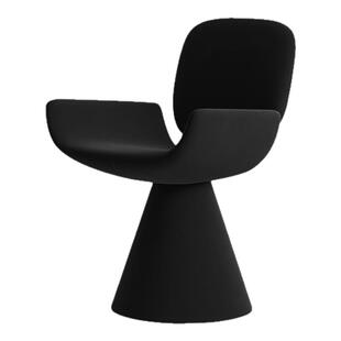 意式极简梳妆凳轻奢高级感主卧室黑色化妆椅法式奶油风餐桌椅子