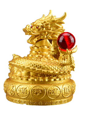 2025贺年装饰铜龙吉祥物精品摆件