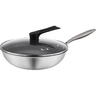 张小泉304五代蜂窝不粘炒锅炒菜24-32cm厨房家用电磁炉燃气灶通用